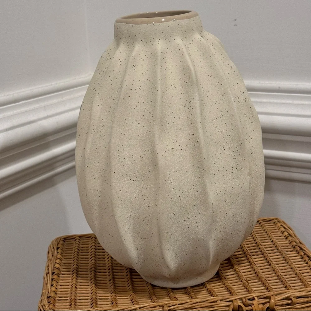 Tall Wavy Ceramic Vase - Threshold designed with Studio McGee